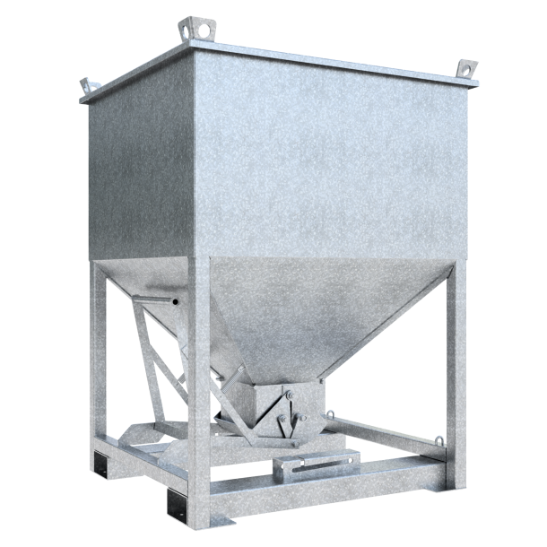 Concrete Silo | galvanized | 1250 l, external dimensions: 1293 x 1293 x 1631 mm
